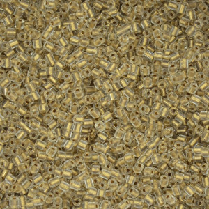 Vidrilho Jablonex, 2x9/0, Cristal e Dourado Lined