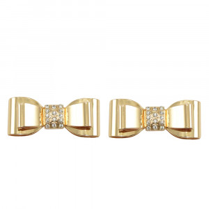 Piercing de Garra, Laço Metal, Ouro, Cristal