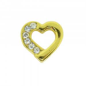 Passante, Coração, Ouro, Cristal