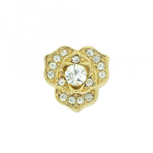 Passante, Flor, Ouro, Cristal