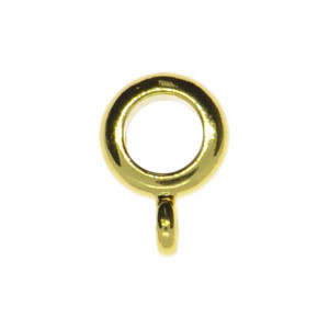 Passante com Argola, Entremeio 3mm, Ouro