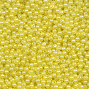 Pérola ABS, 03mm, Amarelo