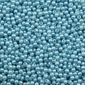 Pérola ABS, 03mm, Azul Acinzentado