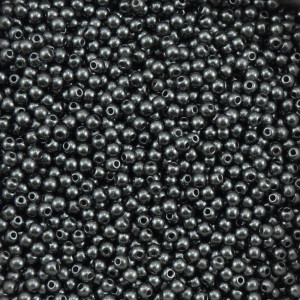 Pérola ABS, 03mm, Cinza Chumbo