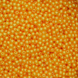 Pérola ABS, 03mm, Laranja