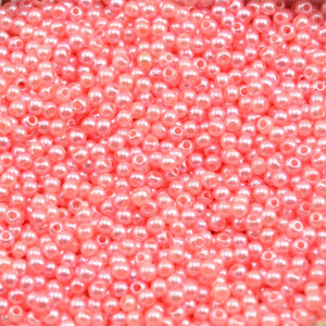 Pérola ABS, 03mm, Rosa Salmão