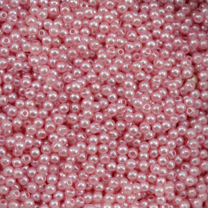 Pérola ABS, 03mm, Rosa Envelhecido 