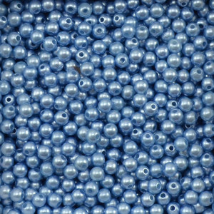 Pérola ABS, 04mm, Azul Acinzentado 