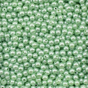 Pérola ABS, 04mm, Verde Pastel