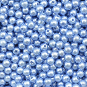 Pérola ABS, 05mm, Azul Acinzentado