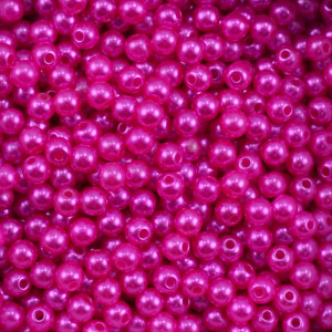 Pérola ABS, 05mm, Rosa Pink