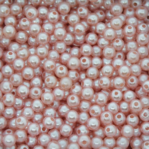 Pérola ABS, 05mm, Rosa Envelhecido