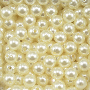 Pérola ABS, 08mm, Creme