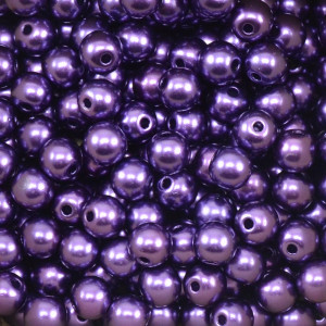 Pérola ABS, 08mm, Roxo