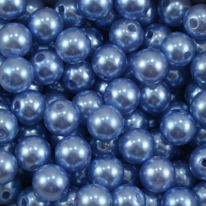 Pérola ABS, 10mm, Azul Acinzentado