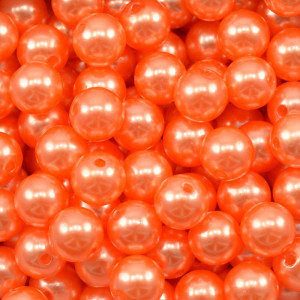 Pérola ABS, 10mm, Laranja