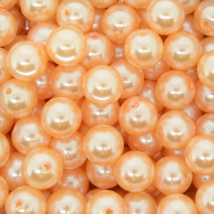 Pérola ABS, 10mm, Salmão