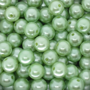 Pérola ABS, 10mm, Verde Pastel