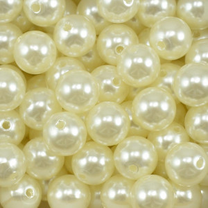 Pérola ABS, 12mm, Creme