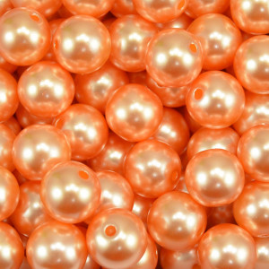 Pérola ABS, 12mm, Laranja