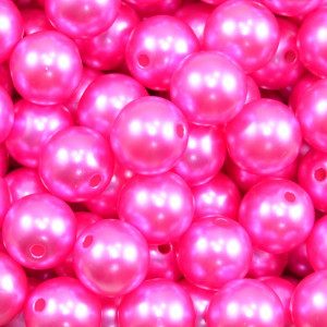 Pérola ABS, 12mm, Rosa Choque