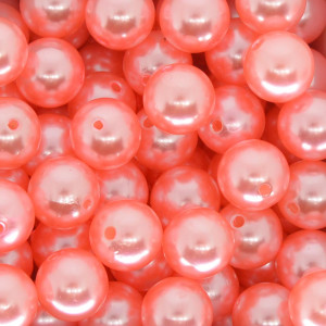 Pérola ABS, 12mm, Rosa Salmão