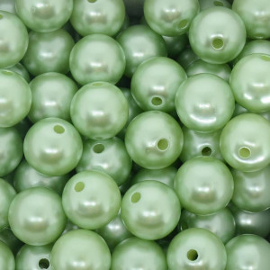 Pérola ABS, 12mm, Verde Pastel