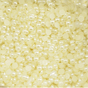 Meia Pérola ABS, 04mm, Creme 