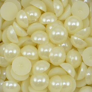 Meia Pérola ABS, 12mm, Creme 
