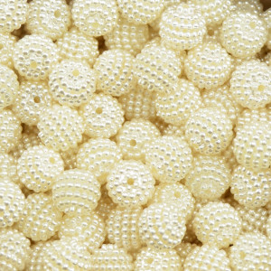 Pérola Craquelada Amora, 10mm, Creme