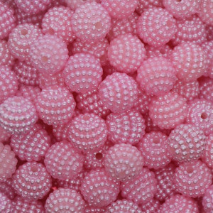 Pérola Craquelada Amora, 10mm, Rosa