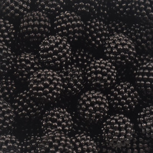 Pérola Craquelada Amora, 12mm, Preto