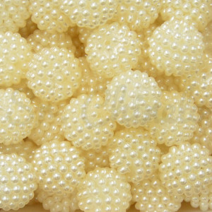 Pérola Craquelada Amora, 14mm, Creme