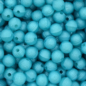 Pérola Craquelada, 08mm, Azul Turquesa