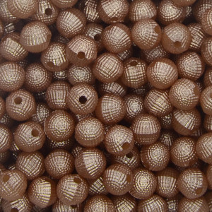 Pérola Craquelada, 08mm, Marrom