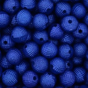 Pérola Craquelada, 10mm, Azul Royal