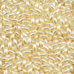 Arrozinho Perolado ABS, 03mm x 06mm, Rosé