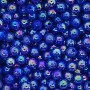 Pérola Irisada, 06mm, Azul Royal