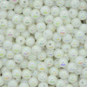 Pérola Irisada, 06mm, Branco