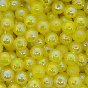 Pérola Irisada, 08mm, Amarelo Canário