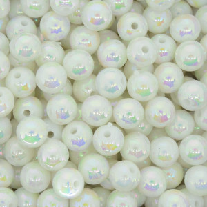 Pérola Irisada, 08mm, Branco