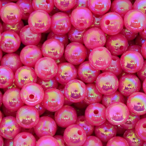 Pérola Irisada, 08mm, Rosa Choque