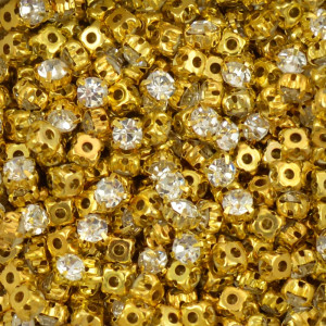 Strass de Costura, SS24, Ouro, Cristal