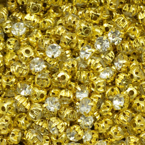 Strass de Costura, SS28, Ouro, Cristal
