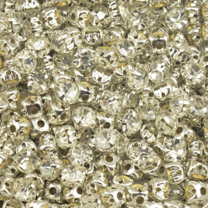 Strass de Costura, SS28, Prata, Cristal