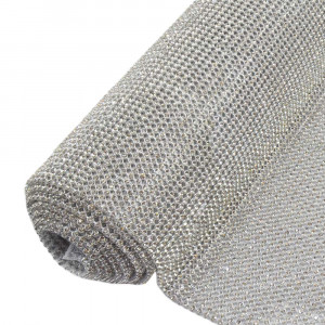 Manta de Strass, Prata, Cristal