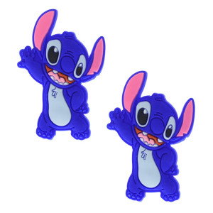 Aplique de Borracha, Stitch, Azul
