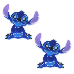 Aplique de Borracha, Stitch, Azul