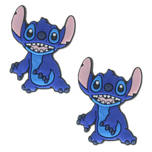 Aplique de Borracha, Stitch, Azul/Rosa