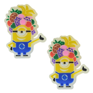 Aplique de Borracha, Minions, Frutas, Amarelo/Azul/Colorido